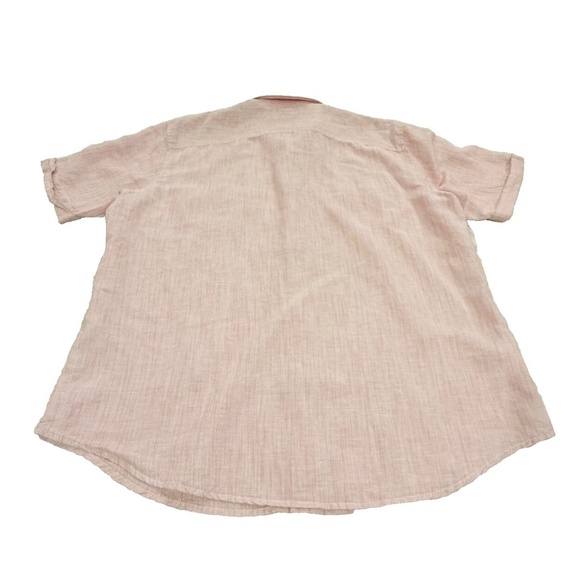 Cubavera Men's Slim Fit Linen‎ Blend Short Sleeve Button Down Shirt; Size XL - Picture 6 of 6